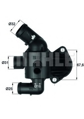 Termostat lichid racire # Skoda Rapid 2012 2013 2014 2015 2016 2017 2018 2019 2020 2021 2022 2023 2024 2025 # TI 15 92 # MAHLE
