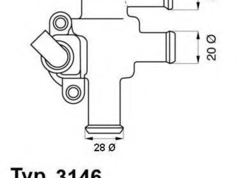 Termostat,lichid racire SMART CABRIO (450), SMART CITY-COUPE (450), SMART FORTWO cupe (450) - WAHLER 3146.90D