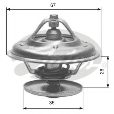 Termostat lichid racire TH11680G1 GATES pentru Bmw Seria 3 Bmw Seria 5 Bmw 2500-3 3 Bmw Seria 6 Bmw Seria 7 Bmw Z1 Mercedes-benz 8 Mercedes-benz Limuzina Mercedes-benz Kombi Mercedes-benz Coupe Mercedes-benz G-class Mercedes-benz T1 Mercedes-benz 100