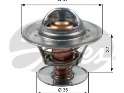 Termostat lichid racire TH13684G1 GATES pentru Audi 100 Audi 500 Audi 5000 Vw Polo Vw Golf Vw Lt Vw Lt28-50 Seat Ibiza Seat Cordoba Audi 60