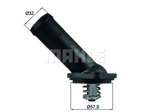 Termostat lichid racire TI 225 92D MAHLE pentru Vw Passat Seat Leon Skoda Octavia Vw Jetta Vw Vento Skoda Roomster Audi A6 Vw Polo Audi A3 Seat Ibiza Vw Golf Seat Altea Skoda Fabia