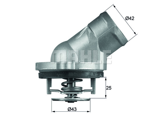 Termostat,lichid racire (TI4587D MAH) CHRYSLER,MERCEDES-BENZ,PUCH