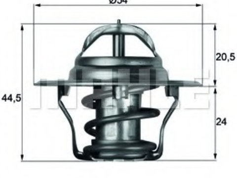 Termostat lichid racire TX 4 75D MAHLE pentru Mercedes-benz Henschel Ford Transit Land rover Range rover Land rover 90110 Land rover Defender