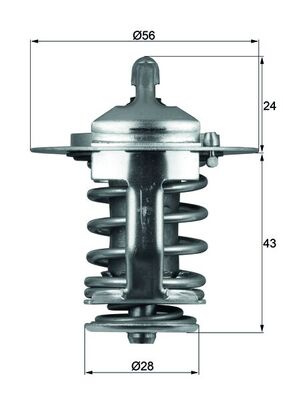 Termostat,lichid racire (TX 70 82 TX7082 MAHLE) CHERY,CITRO�N,DAEWOO,FODEN TRUCKS,HYUNDAI,KIA,LEXUS,LOTUS,MITSUBISHI,MITSUOKA,NISSAN,PEUGEOT,PROTON,SMART,TOYOTA,VOLVO 4 RUNNER, ZACE SURF|4008|ADVENTUR