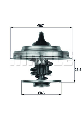 Termostat,lichid racire (TX1887D MAH) DAEWOO,DAIMLER,JAGUAR,MERCEDES-BENZ,PUCH,SSANGYONG