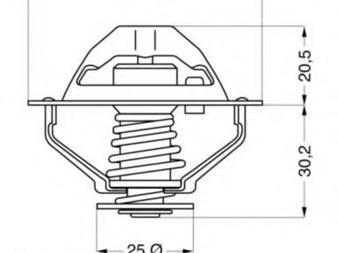 Termostat,lichid racire VOLVO S80 I limuzina (TS, XY), VOLVO XC90 I combi, VOLVO (CHANGAN) S80L - WAHLER 4206.90D