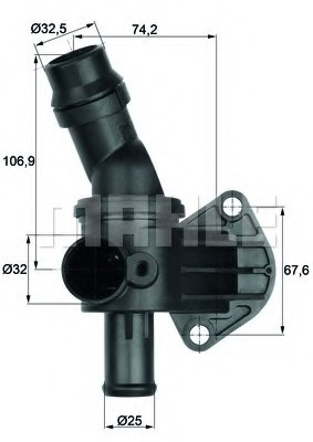 Termostat lichid racire # Vw Eos 2006 2007 2008 # TI 8 87 # MAHLE