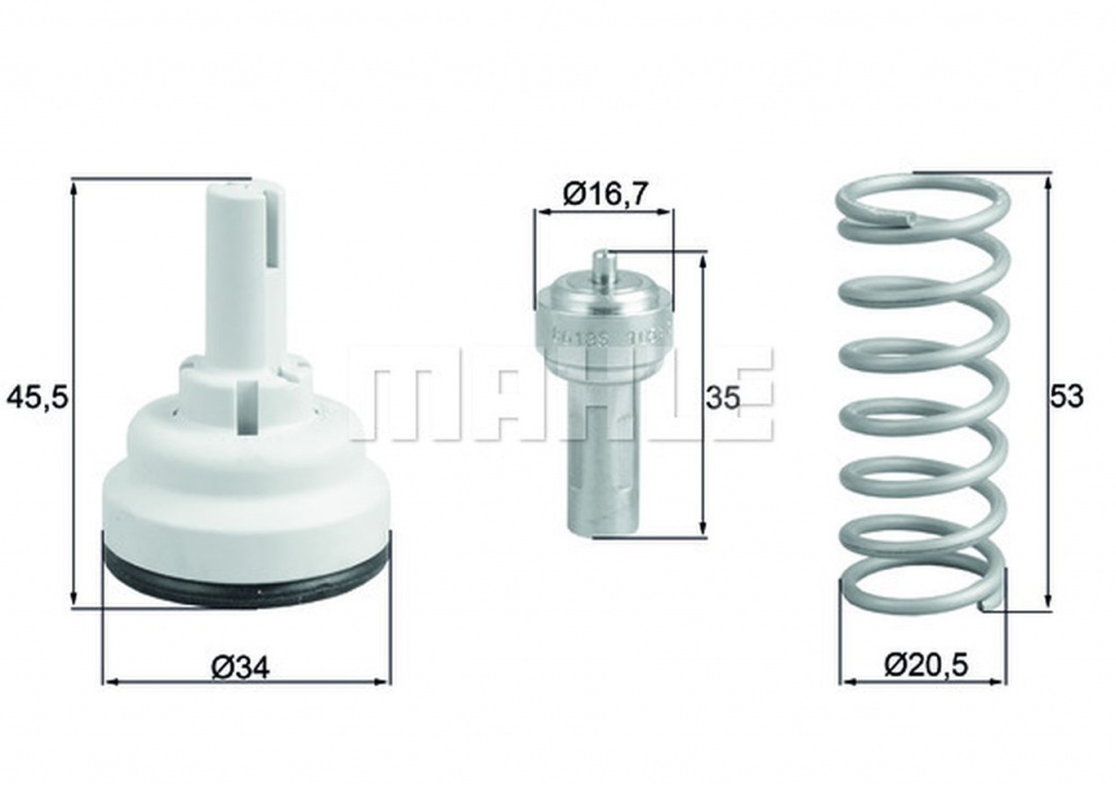 Termostat lichid racire VW GOLF V 1K1 MAHLE ORIGINAL TX182105D