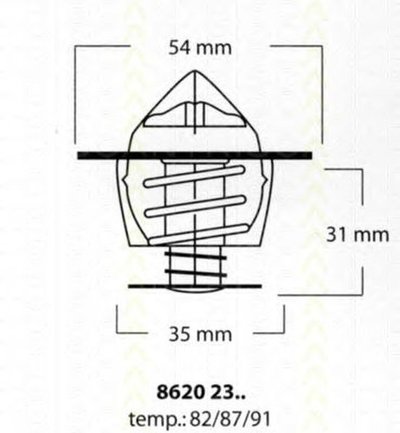 Termostat lichid racire VW POLO CLASSIC 6KV2 TRISC