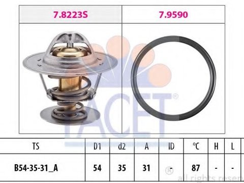 Termostat,lichid racire VW TOURAN (1T1, 1T2) (2003 - 2010) FACET 7.8432 piesa NOUA