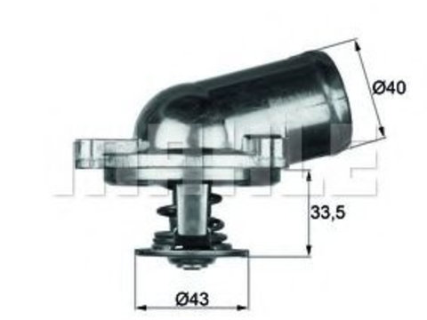 Termostat MERCEDES CLK Cabriolet (A208) (1998 - 2002) MAHLE ORIGINAL TI 22 87