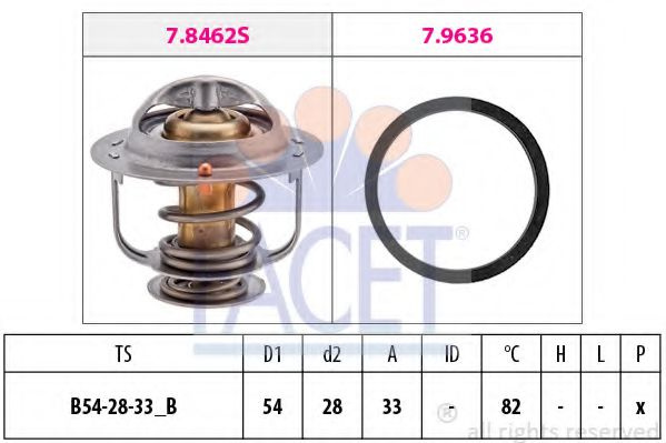 Termostat NISSAN PRIMERA Hatchback (P12) (2002 - 2016) FACET 7.8645