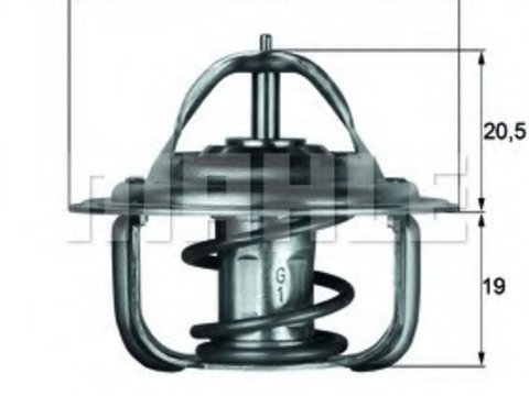 Termostat TX 1 71D MAHLE pentru Opel Corsa Opel Kadett Opel Ascona Opel Vectra Audi 80 Opel Manta Vw Polo Vw Golf Vw Rabbit Vw Dasher Vw Passat Vw Carat Vw Corsar Vw Quantum Vw Santana Vw Scirocco