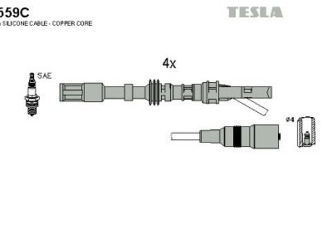 Tesla set fise bujii pt audi,seat,skoda,vw motorizare 1.8 92kw 125cp