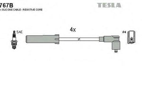 Tesla set fise bujii pt renault clio, twingo mot 1.2