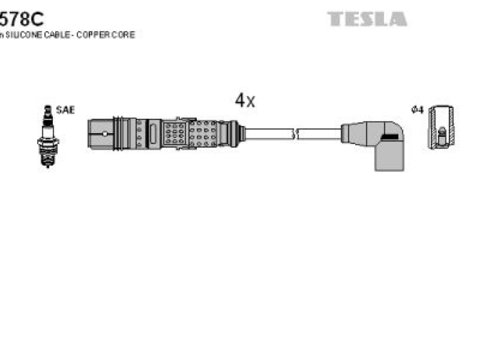 Tesla set fise bujii pt vw caddy, lupo, polo motorizari 1.0 si 1.4