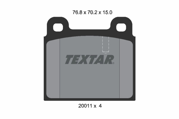 TEXTAR set placute frana,frana disc 2001102 la MERCEDES-BENZ S-CLASS limuzina (W108, W109) 1966 1967 1968 1969 1970 1971 1972