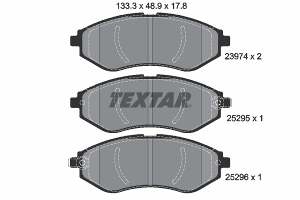 TEXTAR set placute frana,frana disc 2397406 model CHEVROLET AVEO / KALOS limuzina (T250, T255) 2005 2006 2007 2008 2009 2010 2011 2012 2013 2014 2015 2016 2017 2018