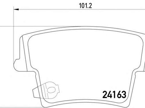 Textar set placute frana spate pt chrysler 300c, dodge challenger