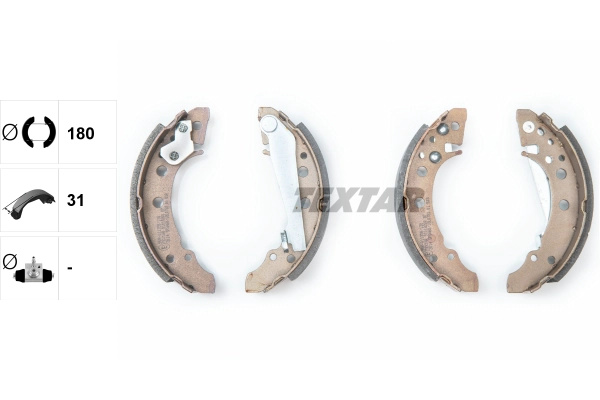 TEXTAR Set saboti frana 91018200 model VW PASSAT B2 Variant (33B) 1980 1981 1982 1983 1984 1985 1986