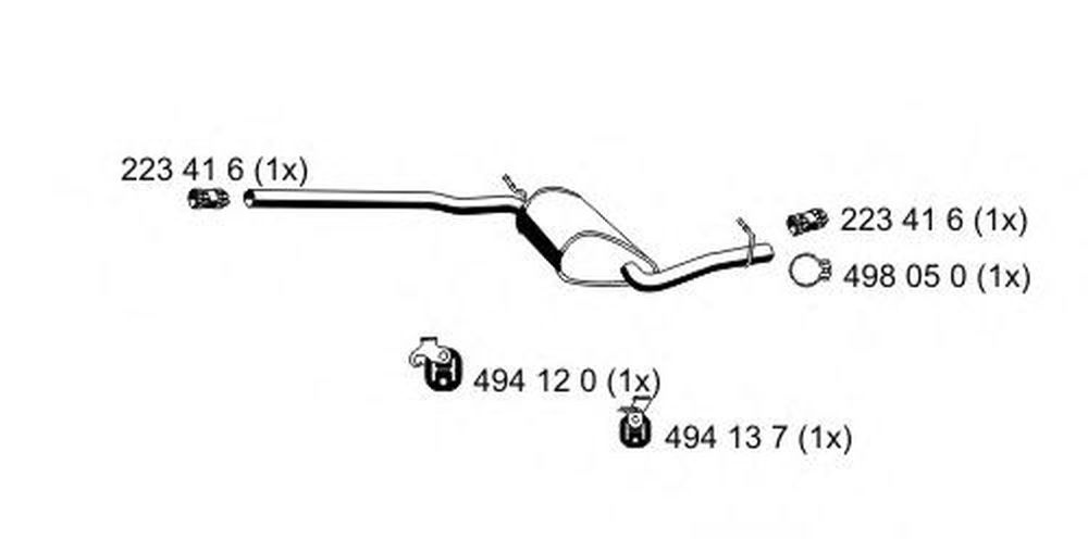 Toba esapament AUDI A4 Avant 8E5 B6 ERNST 244145