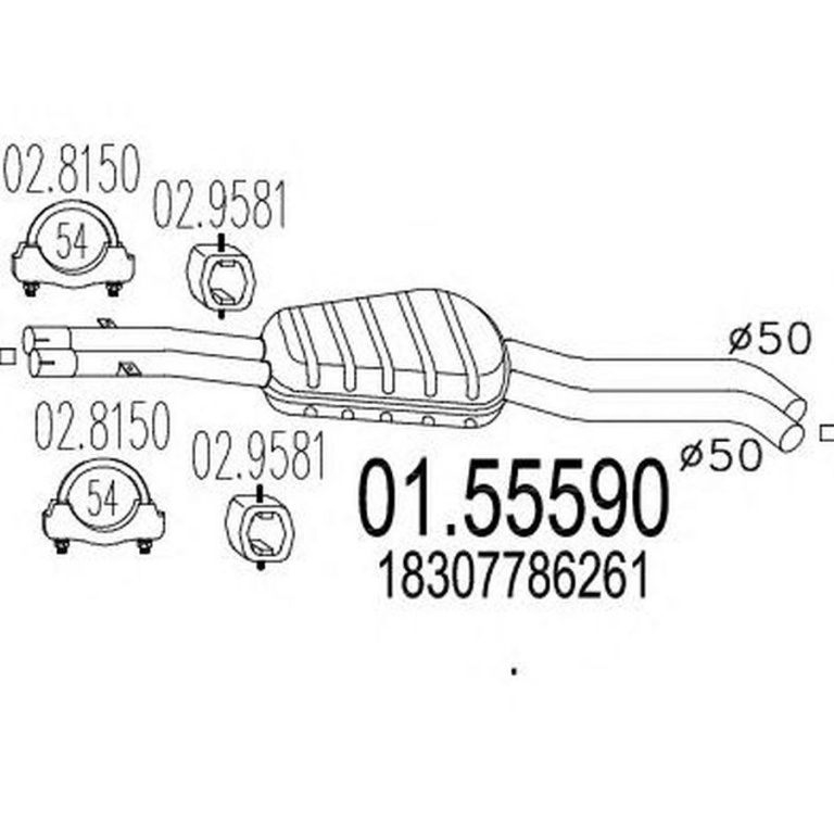 Toba esapament BMW 3 E46 MTS 1.5559
