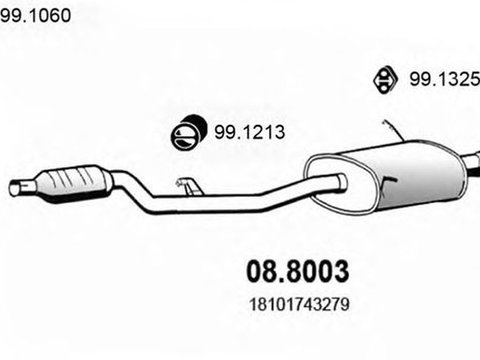 Toba esapament BMW Z3 E36 ASSO 088003