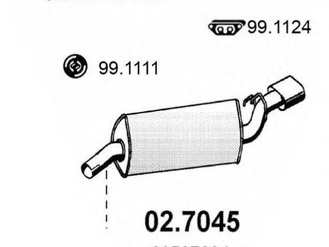 Toba esapament finala ALFA ROMEO 155 167 ASSO 027045