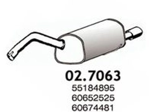 Toba esapament finala ALFA ROMEO 156 932 ASSO 027063