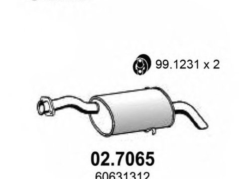 Toba esapament finala ALFA ROMEO 166 936 ASSO 027065