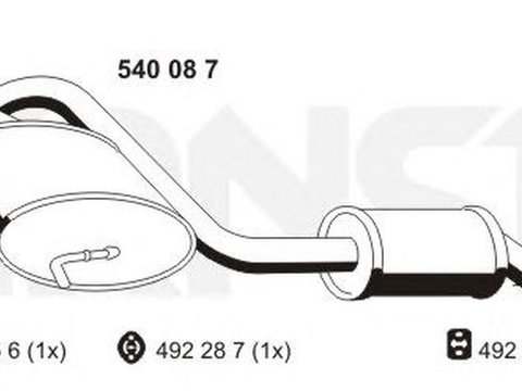 Toba esapament finala ALFA ROMEO SPIDER 916 916S ERNST 540087