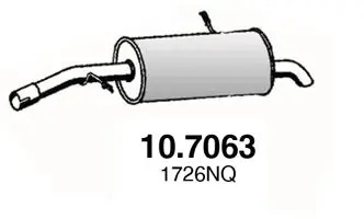 Toba esapament finala ASSO PEUGEOT 207 CC (WD_) 2007-2015 - 10.7063