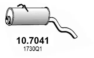 Toba esapament finala ASSO PEUGEOT PARTNER platou / sasiu (5_, G_) 2000-2008 - 10.7041