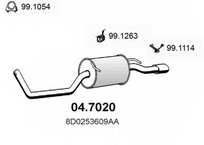 Toba esapament finala AUDI A4 Avant (8D5, B5) (199