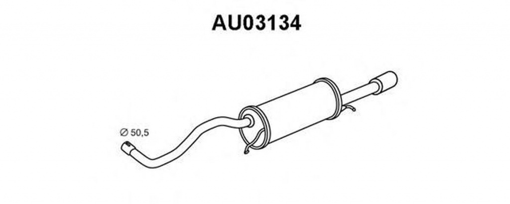Toba esapament finala AUDI A4 Avant 8D5 B5 VENEPORTE AU03134