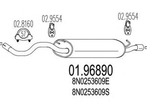 Toba esapament finala AUDI TT Roadster 8N9 MTS 1.9689