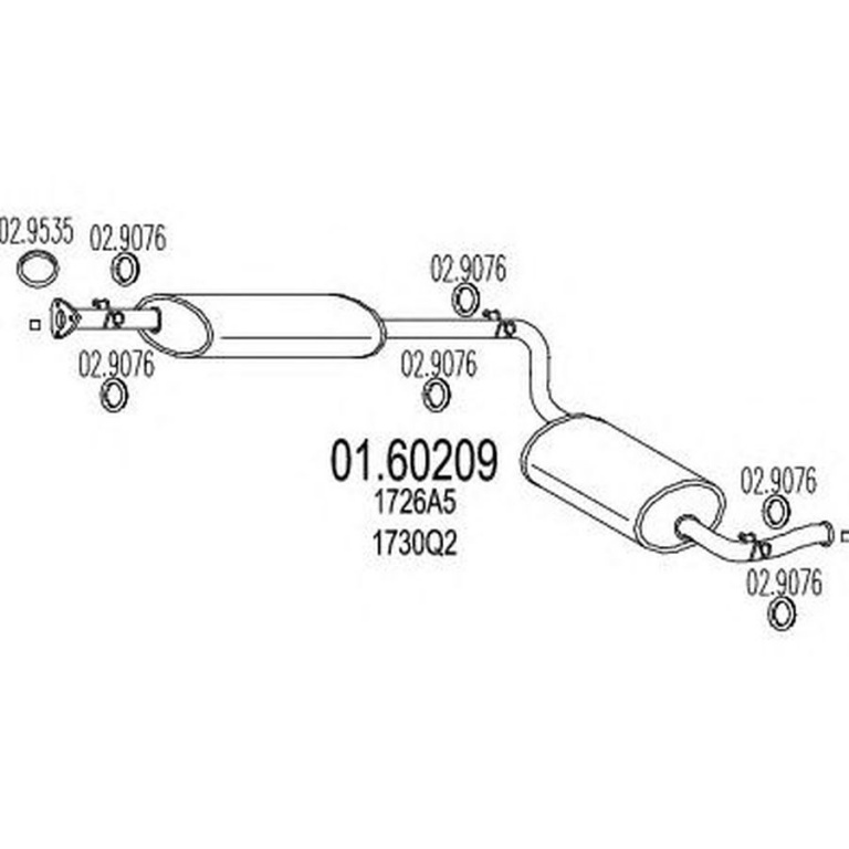 Toba esapament finala CHRYSLER VOYAGER III GS MTS 1.60209