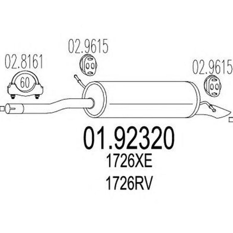 Toba esapament finala CITROEN C5 II Break RE MTS 1.9232