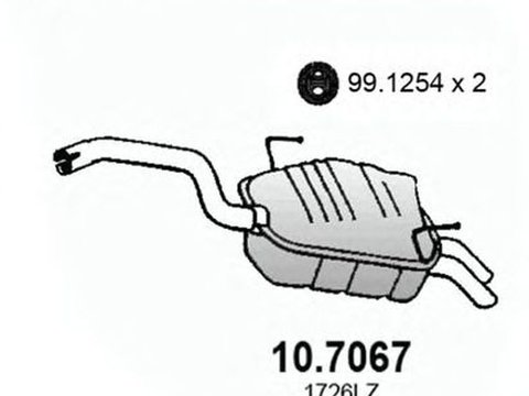 Toba esapament finala CITROEN C8 EA EB ASSO 107067