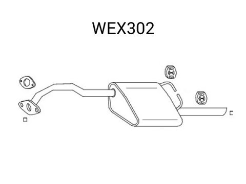 Toba esapament finala DAEWOO LEGANZA (KLAV) (1997 - 2004) QWP WEX302 piesa NOUA