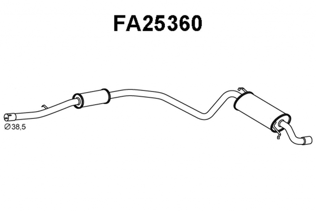 Toba esapament finala FIAT SEICENTO 600 187 VENEPORTE FA25360