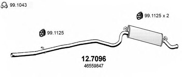 Toba esapament finala FIAT SEICENTO / 600 Van (287