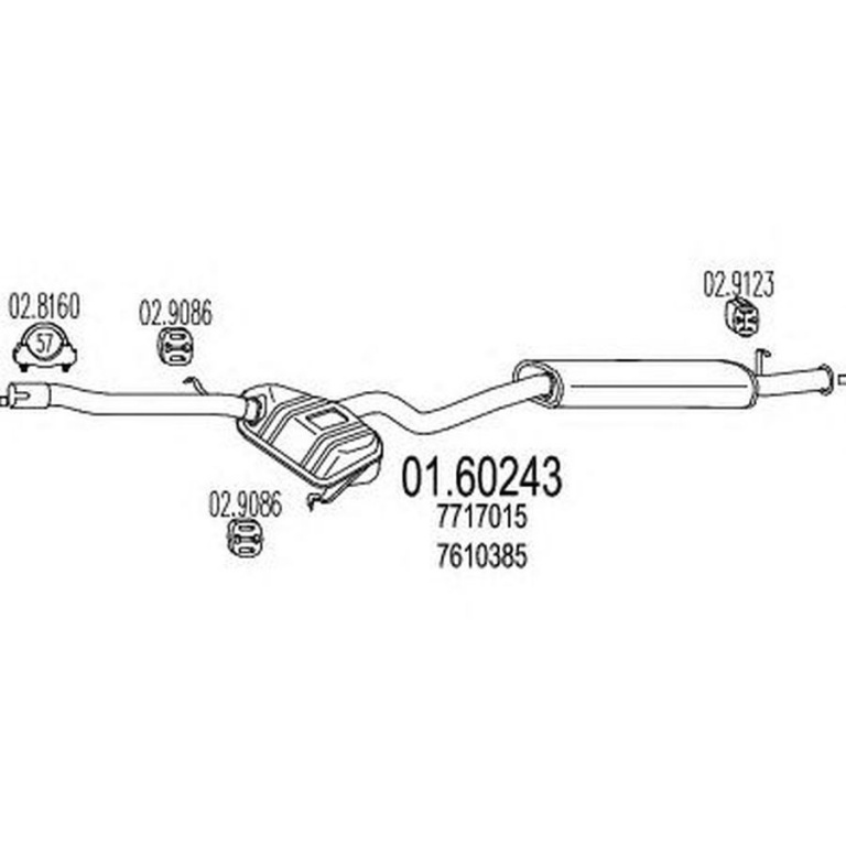 Toba esapament finala FIAT TIPO 160 MTS 1.60243