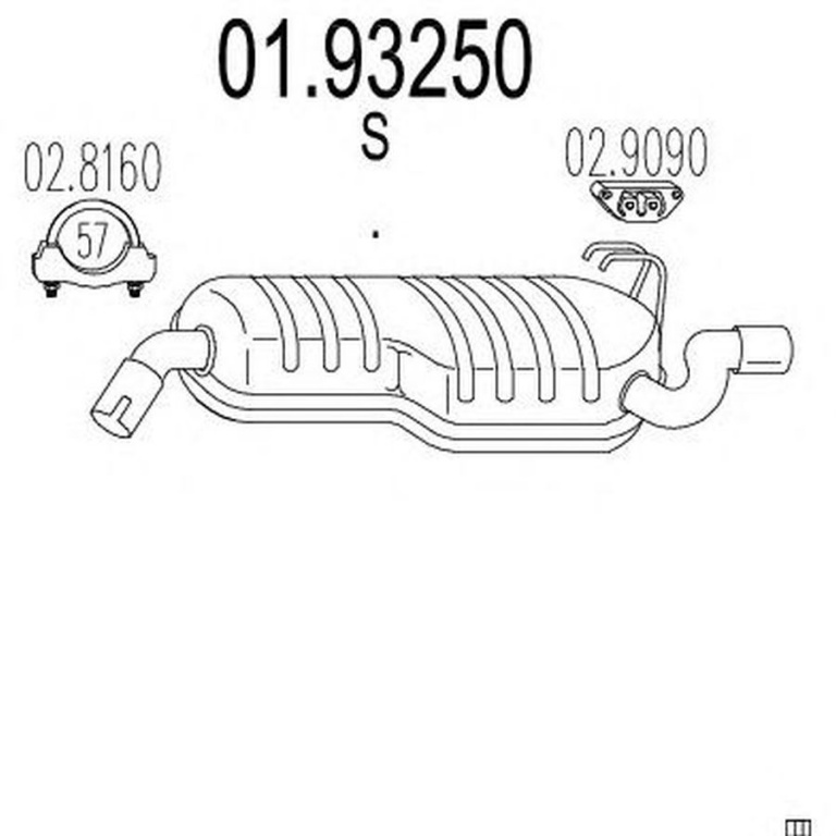 Toba esapament finala FIAT TIPO 160 MTS 1.9325