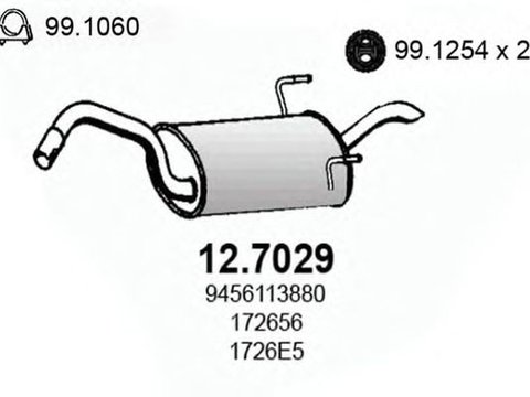 Toba esapament finala FIAT ULYSSE 220 ASSO 127029