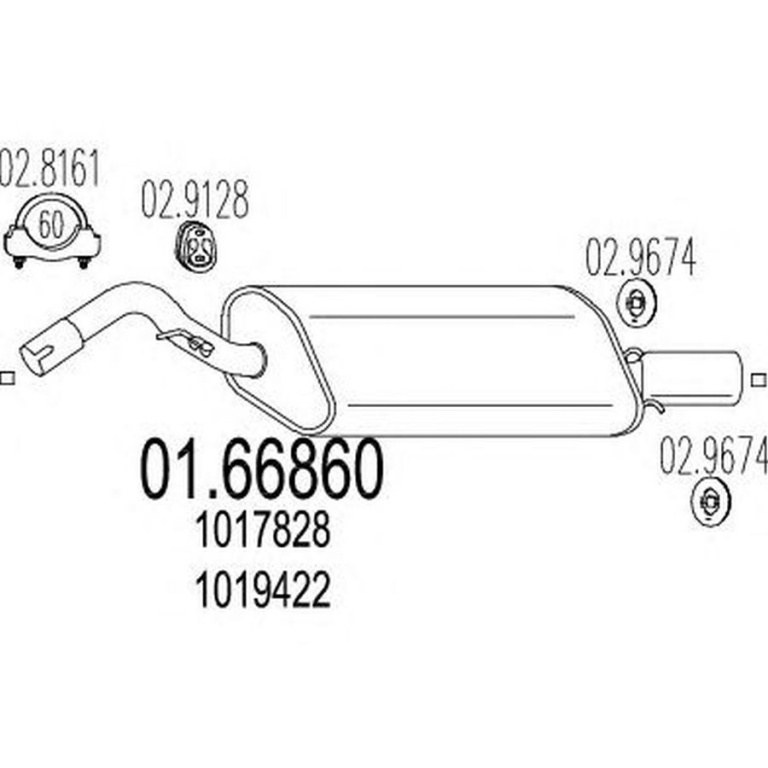 Toba esapament finala FORD ESCORT VI Cabriolet ALL MTS 1.6686