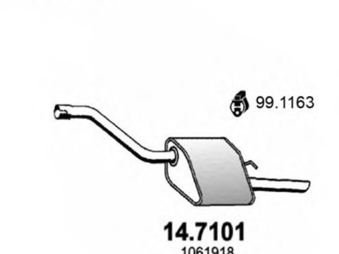 Toba esapament finala FORD FOCUS Combi (DNW) (1999 - 2007) ASSO 14.7101 piesa NOUA