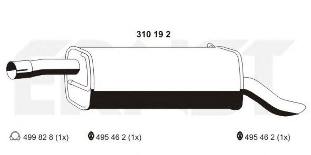 Toba esapament finala FORD FUSION JU ERNST 310192
