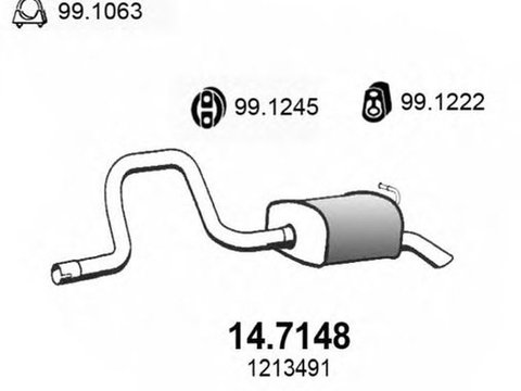 Toba esapament finala FORD MONDEO III B5Y ASSO 147148