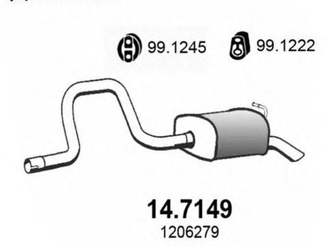 Toba esapament finala FORD MONDEO III limuzina B4Y ASSO 147149